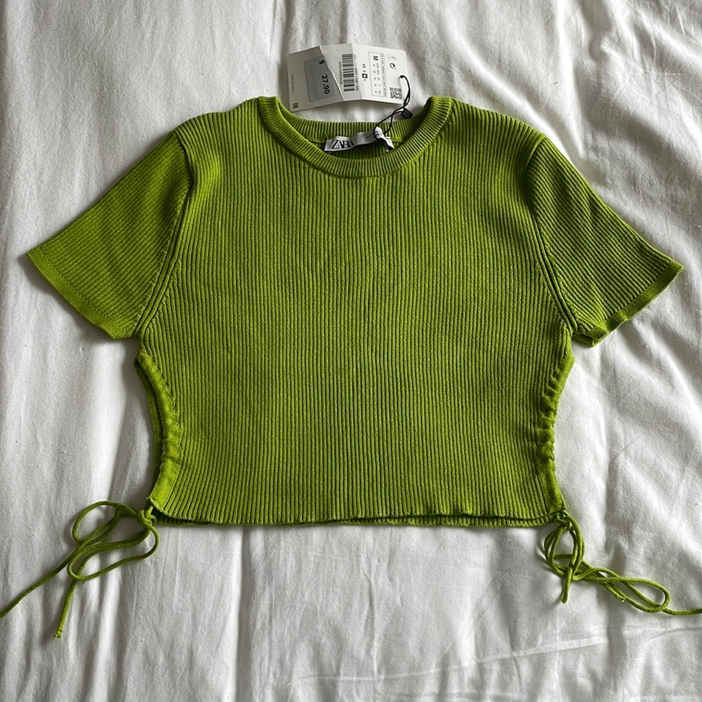 Zara Lime Green Crop Top